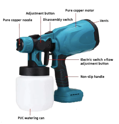 Rechargeable Electric Wall Paint Spraying Gun