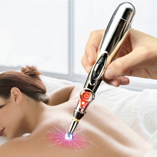 Electric Acupuncture Point Massage Pen Pain Relief Laser Therapy Electronic Meridian Energy Pen Face Body Back Neck Leg Massager