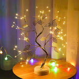 Warm Light Gold Leaf Copper Wire Tree Lamp